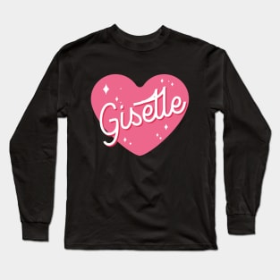 AESPA Giselle heart name text typography MY | Morcaworks Long Sleeve T-Shirt